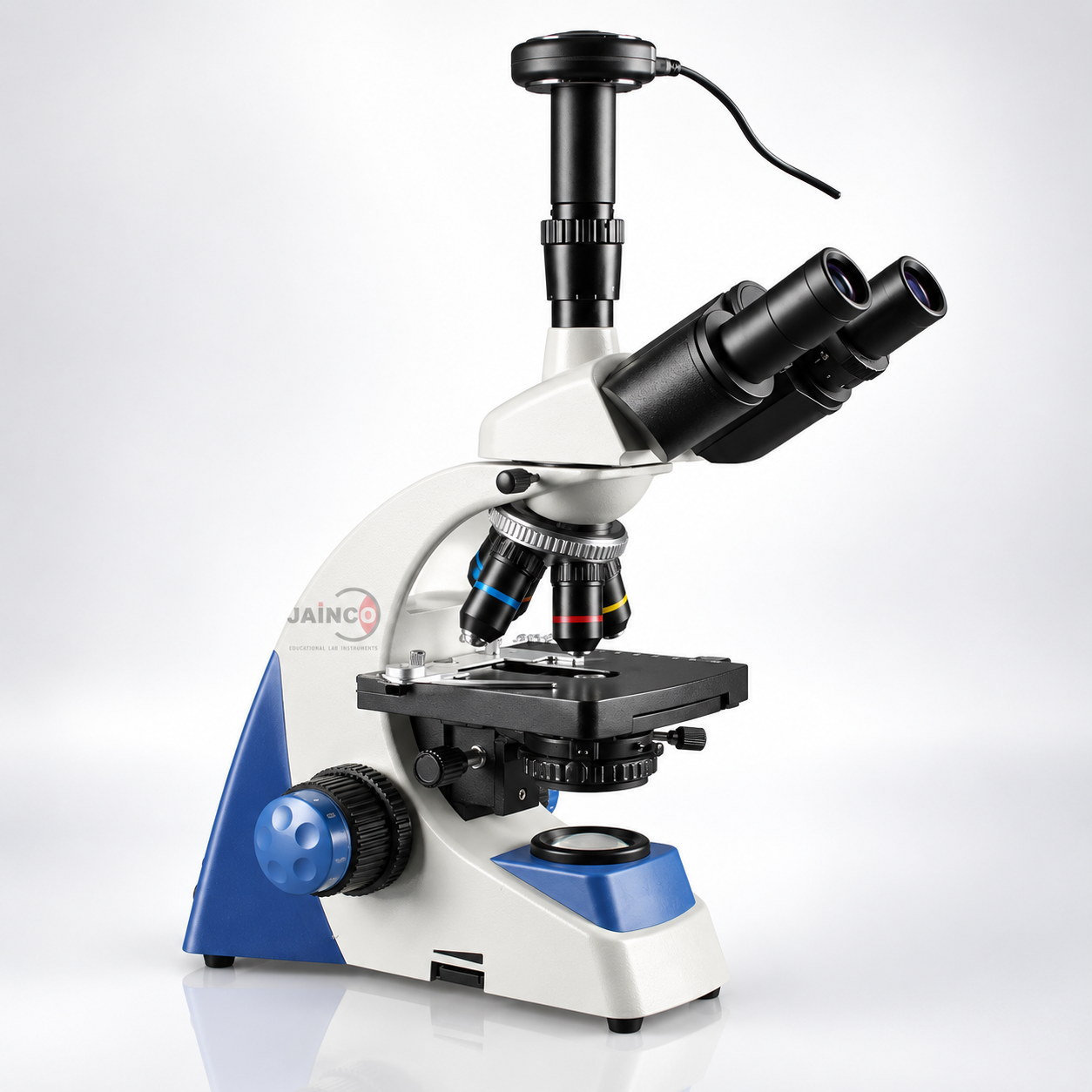 Digital Trinocular Microscope With LED Illumination Series 40X-1000X
